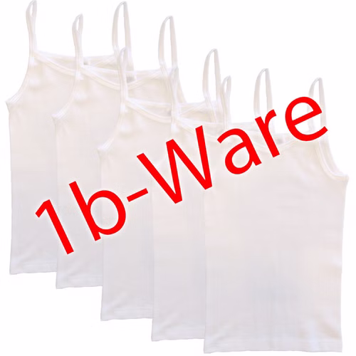 442560--weiss2.jpg HERMKO 442560 5er Pack Mädchen Trägerhemd 1b-Ware Gr. 116
