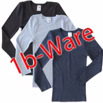 HERMKO 442830 5er Pack Kinder langarm Shirt für Mädchen und Knaben mit kleinen Fehlern aus Bio-Baumwolle