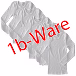 HERMKO 442830 5er Pack Kinder langarm Shirt für Mädchen und Knaben mit kleinen Fehlern aus Bio-Baumwolle