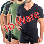 HERMKO 443847 5er Pack Herren Shirts extralang mit kleinen Fehlern aus 100% Bio-Baumwolle