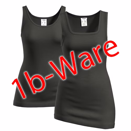 1B-Ware 2er Pack Damen Top aus Wolle/Tencel mit kleinen Fehlern schwarz 1B-Ware 2er Pack Damen Top aus Wolle/Tencel mit kleinen Fehlern schwarz
