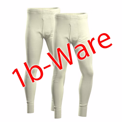 1B-Ware 2er Pack Herren lange Unterhose mit Eingriff aus Merinowolle/Tencel natur 1B-Ware 2er Pack Herren lange Unterhose mit Eingriff aus Merinowolle/Tencel natur