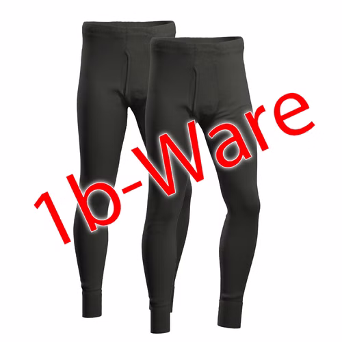 1B-Ware 2er Pack Herren lange Unterhose mit Eingriff aus Merinowolle/Tencel schwarz 1B-Ware 2er Pack Herren lange Unterhose mit Eingriff aus Merinowolle/Tencel schwarz