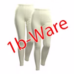 1B Ware 2er Pack Damen Leggings aus Merinowolle/Tencel natur