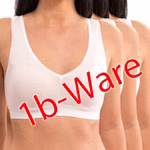 HERMKO 445420 3er Pack Damen Bustier mit kleinen Fehlern aus Baumwolle / Elastan