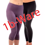 HERMKO 445722 2er Pack Damen Leggings mit und ohne Spitze - mit kleinen Fehlern
