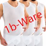 HERMKO 4463057 3er Pack Herren Funktions-Muskelshirt extralang 1b