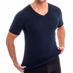 Herren kurzarm Shirt mit V-Ausschnitt marine Herren kurzarm Shirt mit V-Ausschnitt marine