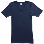 Herren kurzarm Shirt mit V-Ausschnitt marine Herren kurzarm Shirt mit V-Ausschnitt marine