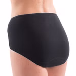 Damen high-waist hochgeschlossen Slip Taillenslip schwarz Rückansicht