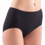 Damen high-waist hochgeschlossen Slip Taillenslip schwarz