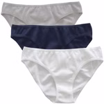 Damen Slip Basic 3er Pack Mix weiß/marine/grau Damen Slip Basic 3er Pack Mix weiß/marine/grau