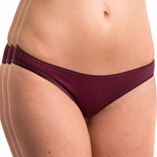 Damen Slip Basic 3er Pack bordeaux Damen Slip Basic 3er Pack bordeaux
