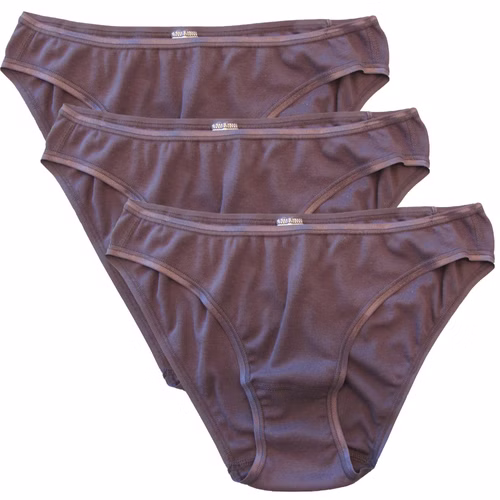Damen Slip Basic 3er Pack pflaume Damen Slip Basic 3er Pack pflaume
