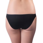 Damen Hüftslip mit Cut-Out Detail schwarz hinten Damen Hüftslip mit Cut-Out Detail schwarz hinten