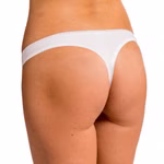 Damen String Basic weiß Rückansicht