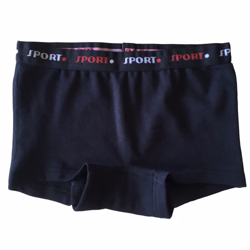 52750-schwarz.jpg HERMKO 52750 Mädchen Panty mit weichem "Sport"-Bund und kurzem Bein