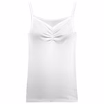 HERMKO 551513 Damen Trägerhemd mit Dekolleté Raffung