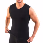 Herren Muskelshirt mit V-Ausschnitt schwarz 