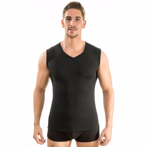 Herren Muskelshirt mit V-Ausschnitt schwarz Herren Muskelshirt mit V-Ausschnitt schwarz