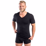 HERMKO 554880 Herren kurzarm Shirt mit V-Ausschnitt