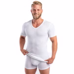 HERMKO 554880 Herren kurzarm Shirt mit V-Ausschnitt