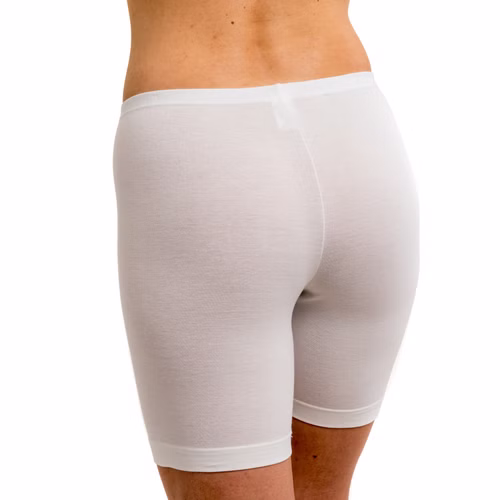 Damen Longpant Unterwäsche weiß Hinteransicht Damen Longpant Unterwäsche weiß Hinteransicht