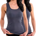 schlichtes Damen Top in grau atmungsaktiv schlichtes Damen Top in grau atmungsaktiv