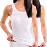 schlichtes Damen Top in weiß atmungsaktiv schlichtes Damen Top in weiß atmungsaktiv