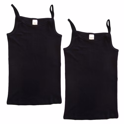 Mädchen Trägerhemd Funktionswäsche schwarz 2er Pack Mädchen Trägerhemd Funktionswäsche schwarz 2er Pack