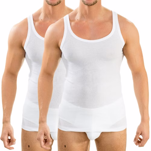 Herren Funktionsunterwäsche Unterhemd Achselhemd mit Funktion weiß 2er Pack Herren Funktionsunterwäsche Unterhemd Achselhemd mit Funktion weiß 2er Pack