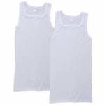 Herren Tank Top extralang weiß 2er Pack Herren Tank Top extralang weiß 2er Pack