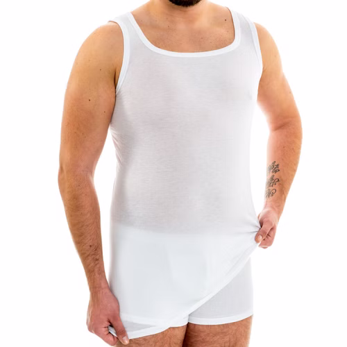 Herren Tank Top extralang weiß Herren Tank Top extralang weiß