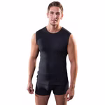 Herren Funktions Tank Top Unterhemd schwarz