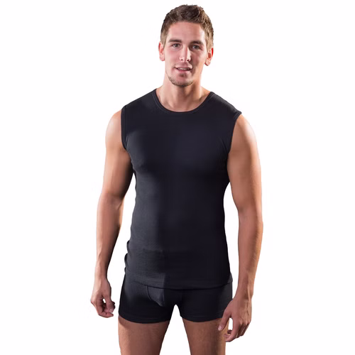 Herren Funktions Tank Top Unterhemd schwarz Herren Funktions Tank Top Unterhemd schwarz