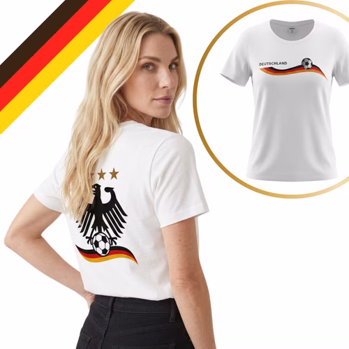 Damen Fussball T-Shirt weiss Damen Fussball T-Shirt weiss
