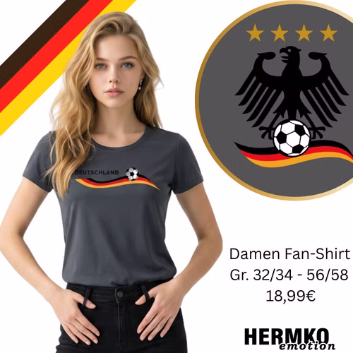 Damen Fussball T-Shirt graphit Damen Fussball T-Shirt graphit