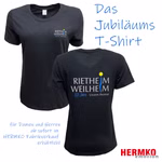 HERMKO 701180050 Damen Jubiläums T-Shirt 50 Jahre Rietheim-Weilheim