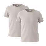 2er Pack Kinder T-Shirt mit Rundhals-Ausschnitt grau