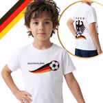 Kinder Fussball T-Shirt weiss Mädchen und Jungen Kinder Fussball T-Shirt weiss Mädchen und Jungen