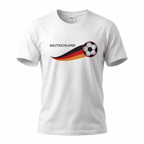 Herren Fussball T-Shirt weiss Vorderseite Herren Fussball T-Shirt weiss Vorderseite