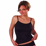 Damen Trägerhemd Spaghettiträger Top weicher Stoff schwarz Damen Trägerhemd Spaghettiträger Top weicher Stoff schwarz