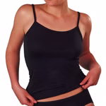 Damen Trägerhemd Spaghettiträger Top weicher Stoff schwarz Damen Trägerhemd Spaghettiträger Top weicher Stoff schwarz
