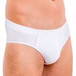 Pack Herren Slip aus Baumwolle weiß vorne Pack Herren Slip aus Baumwolle weiß vorne
