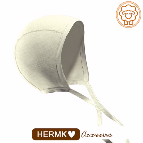 Baby Mütze aus Merinowolle und Tencel natur Baby Mütze aus Merinowolle und Tencel natur