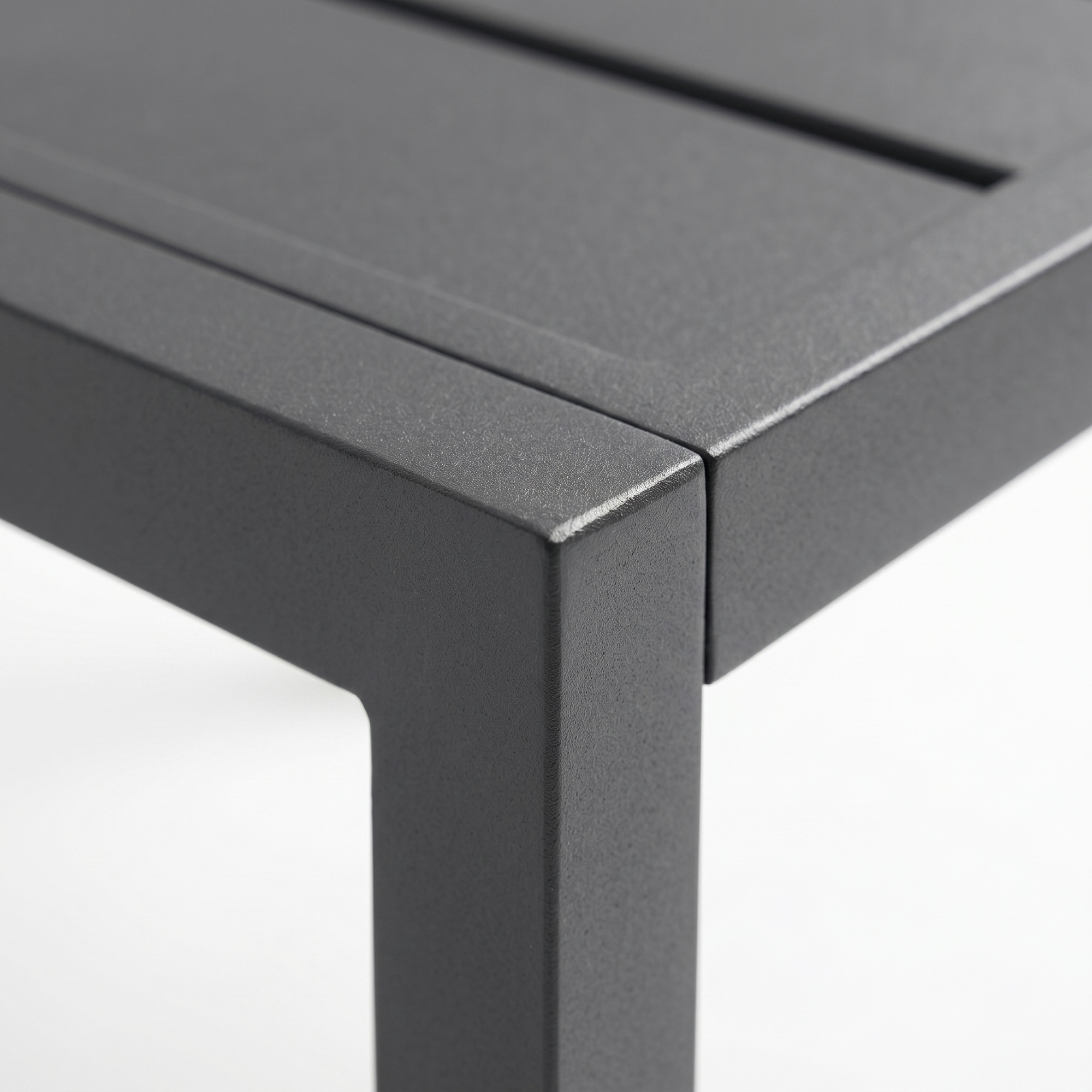 Gartentisch Aluminium Beistell Balkontisch rechteckig wetterfest Anthrazit