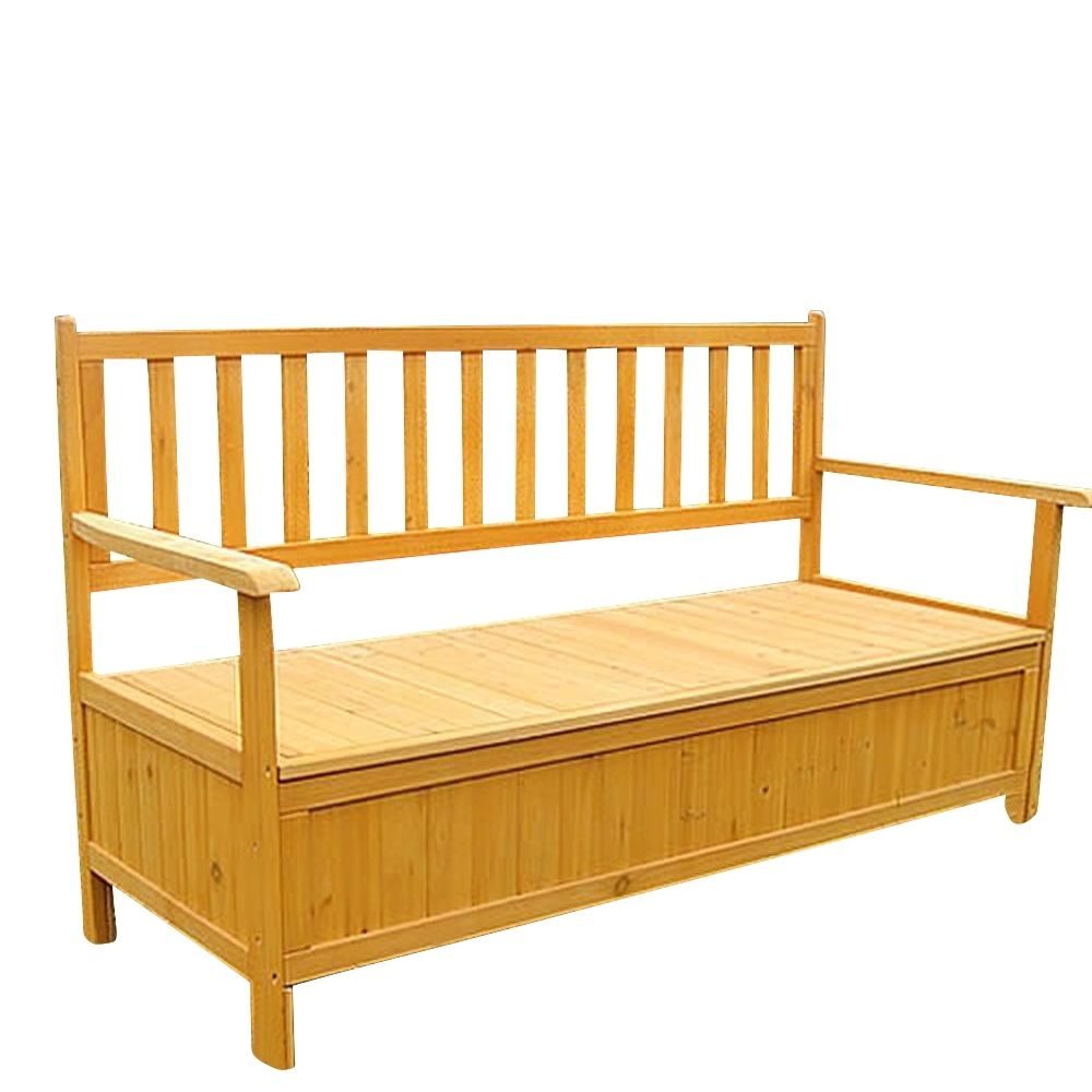 Holzbank Truhenbank Sitzbank Gartenbank Auflagenbox Gartentruhe M01