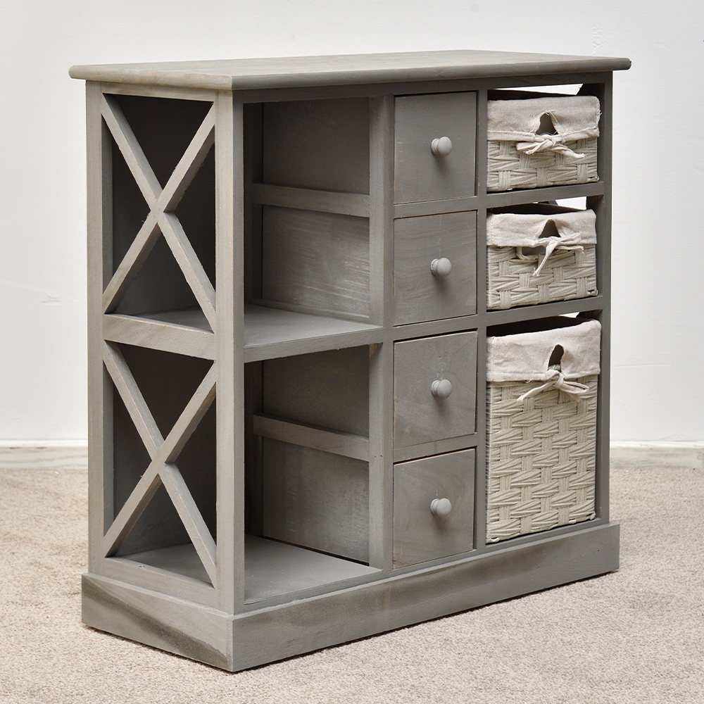 Kommode Sideboard shabby grau