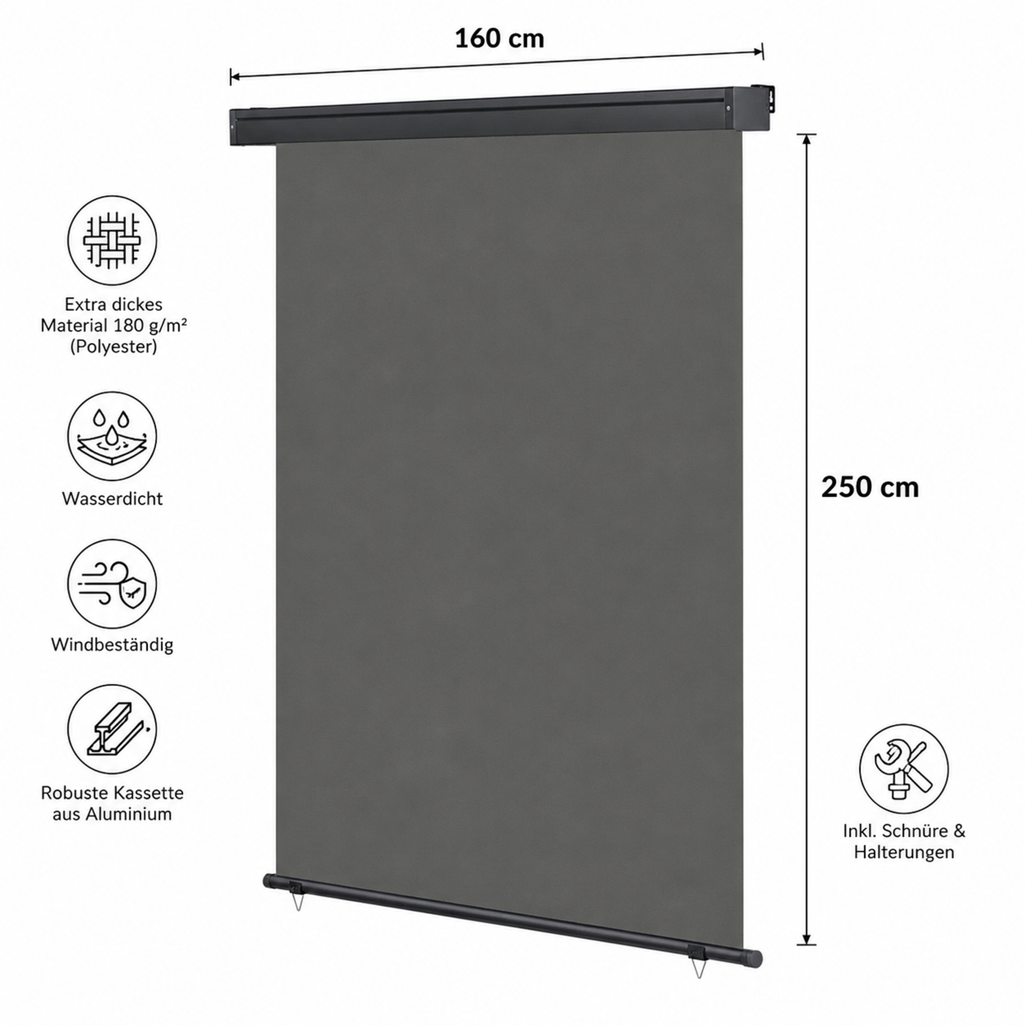 markise 6m x 5m Outdoor-Markise, 6,5 6,5 m, wasserdicht, 95 % UV-Schutz, mit Befestigung, perfekt für Garten, Terrasse, Party, Beige Garten Teile Thule 1200 - Sackmarkise Größe (in Metern):10x10
