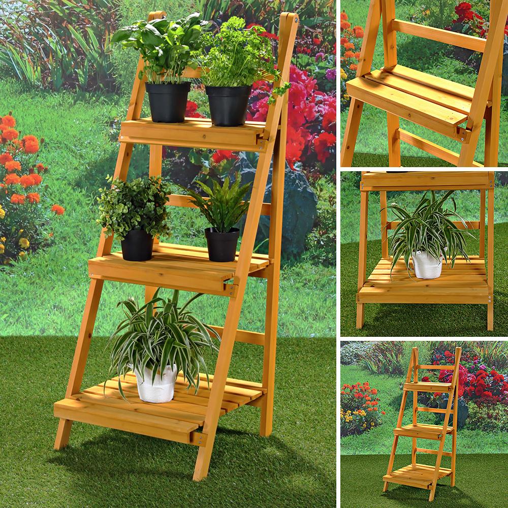 Blumenregal Blumenpodest Pflanzentreppe Blumenampel Gartenregal Regal 3 Etagen